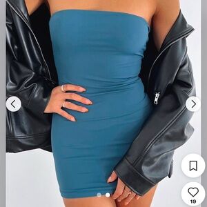 White Fox Boutique Dresses | White Fox Teal Mini Bodycon Dress | Size: S